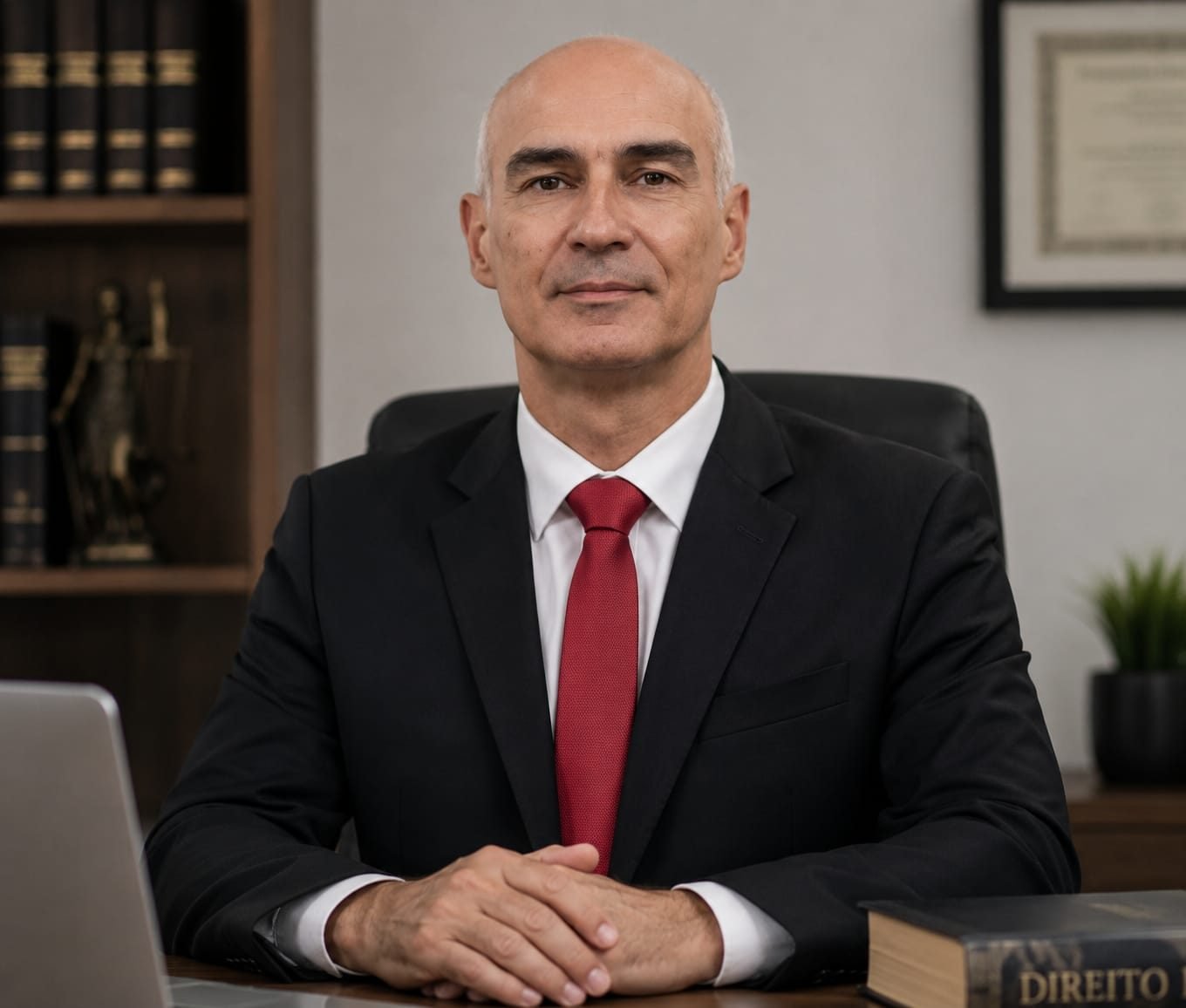 Dr. Márcio Dias Gaspar em seu escritório no Centro de Canela/RS